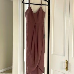 Lulus Rainette Mauve purple midi dress size small